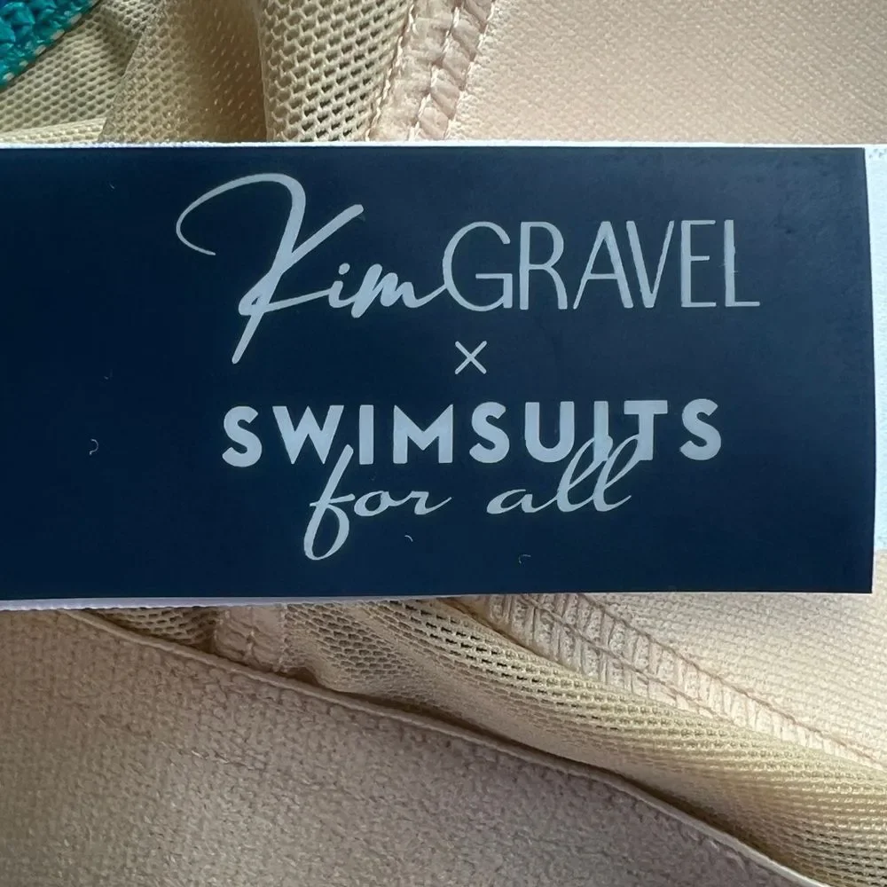 NEW Kim Gravel x Swimsuits For All Tankini Set & Bike Shorts RaspberryTropic 14